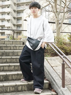 「remer（リメール）のアイテム」を使った、junさん（メンズ・171cm）の春コーディネート