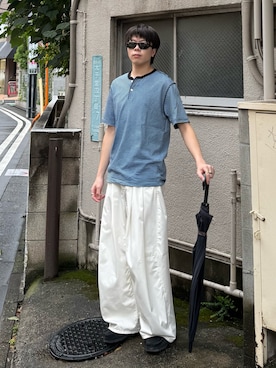 「Ray-Ban（レイバン）のアイテム」を使った、junさん（メンズ・170cm）の夏コーディネート