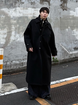 「アイテム（スニーカー）」を使った、junさん（メンズ・171cm）の冬コーディネート