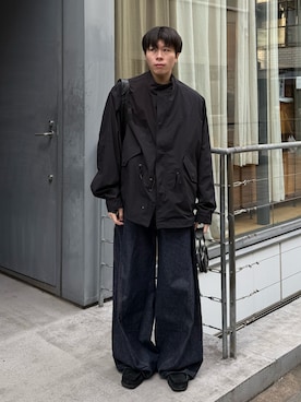 「HARE（ハレ）のアイテム（パンツ）」を使った、junさん（メンズ・171cm）の冬コーディネート