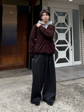 「アイテム（モカシン/デッキシューズ）」を使った、junさん（メンズ・171cm・20代）の秋コーディネート