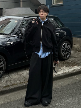 「OUAT（オーユーエーティー）のアイテム」を使った、junさん（メンズ・171cm）の冬コーディネート