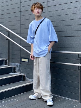 「Hint&Wit（ヒントアンドウィット）のアイテム」を使った、junさん（メンズ・171cm）の夏コーディネート