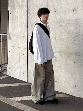 「アイテム（ポロシャツ）」を使った、junさん（メンズ・171cm）の秋コーディネート