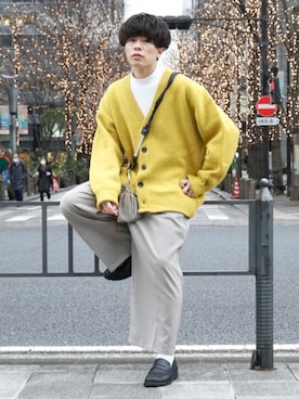 「Hint&Wit（ヒントアンドウィット）のアイテム」を使った、junさん（メンズ・171cm）の冬コーディネート