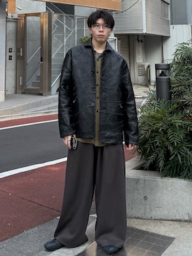 junさん（メンズ・171cm）の冬コーディネート