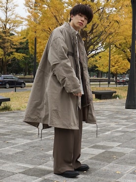 「CASPER JOHN」｜「アイテム（その他アウター）」を使った、junさん（メンズ・171cm）の冬コーディネート