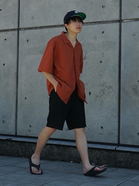 「NOWLE（ノウル）のアイテム」を使った、junさん（メンズ・171cm）の夏コーディネート