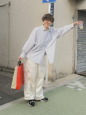 「RAGEBLUE（レイジブルー）のアイテム（カーゴパンツ）」を使った、junさん（メンズ・171cm）の春コーディネート