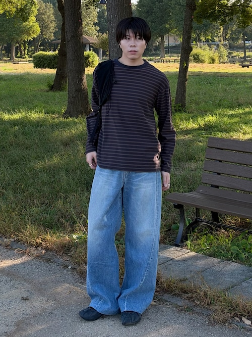 「Steven Alan(スティーブンアラン)の<Steven Alan> オーガニックコットン ボーダー カットソー(Tシャツ/カットソー)」を使った、junさん(メンズ・170cm)の秋コーディネート