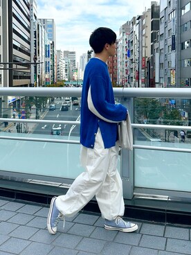 「RAGEBLUE（レイジブルー）のアイテム（カーゴパンツ）」を使った、junさん（メンズ・171cm）の秋コーディネート