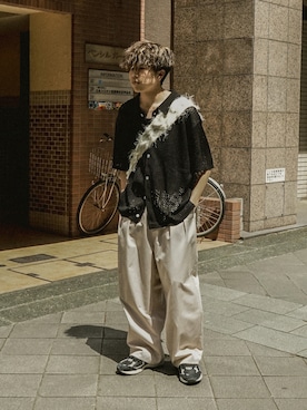 「ASTRONOMY（アストロノミー）のアイテム」を使った、junさん（メンズ・171cm）の春コーディネート