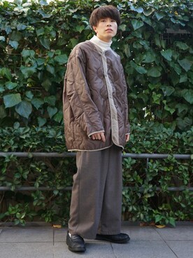 「LILL」｜「アイテム（その他アウター）」を使った、junさん（メンズ・171cm）の秋コーディネート