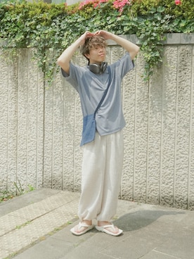 「RAGEBLUE（レイジブルー）のアイテム（Tシャツ/カットソー）」を使った、junさん（メンズ・171cm）の春コーディネート