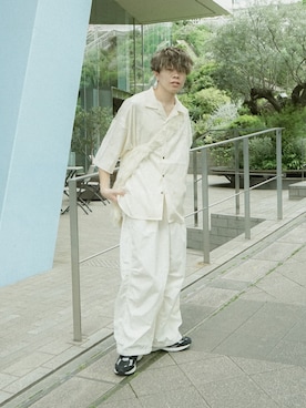 「RAGEBLUE（レイジブルー）のアイテム（カーゴパンツ）」を使った、junさん（メンズ・171cm）の春コーディネート