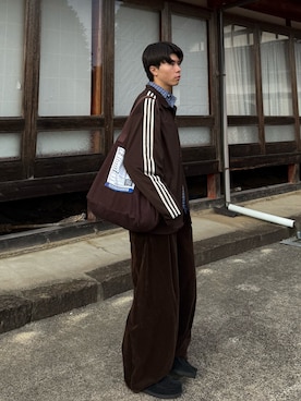 「アイテム（ジャージ）」を使った、junさん（メンズ・171cm）の秋コーディネート