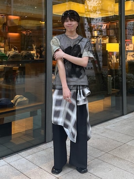 「アイテム（財布）」を使った、junさん（メンズ・170cm）の春コーディネート