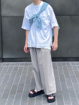 「Happy John（ハッピージョン）のアイテム」を使った、junさん（メンズ・171cm）の夏コーディネート