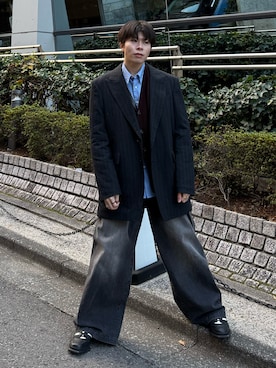 junさん（メンズ・171cm）の冬コーディネート