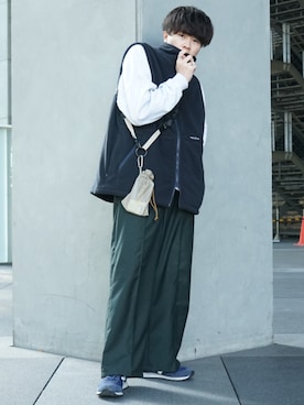 「Hint&Wit（ヒントアンドウィット）のアイテム」を使った、junさん（メンズ・171cm）の冬コーディネート