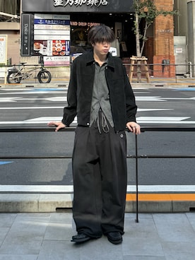 「アイテム（スウェットパンツ）」を使った、junさん（メンズ・171cm）の秋コーディネート