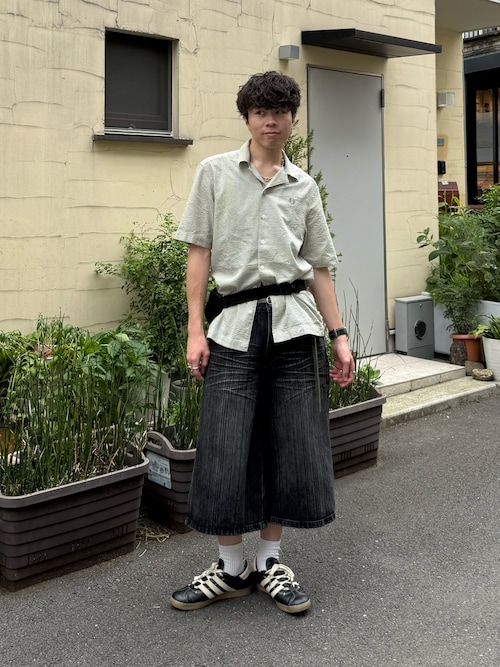 ルーズフィット Aライン クロップドデニムパンツ NDK1925