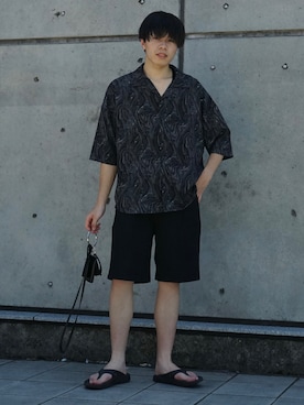 「NOWLE（ノウル）のアイテム」を使った、junさん（メンズ・171cm）の夏コーディネート