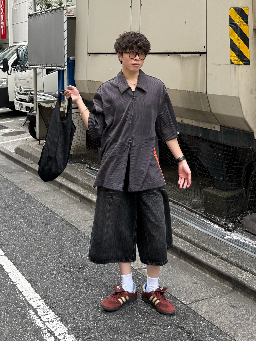 masonprince ルーズフィットAラインクロップドデニムパンツハーフパンツ ルーズフィット Aライン クロップドデニムパンツ NDK1925