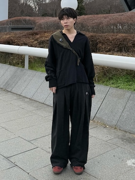 「アイテム（バックパック/リュック）」を使った、junさん（メンズ・170cm）の春コーディネート