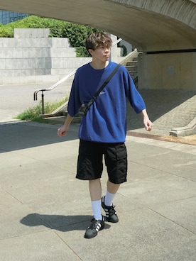 「CASPER JOHN（キャスパージョン）のアイテム（バッグ）」を使った、junさん（メンズ・171cm）の夏コーディネート