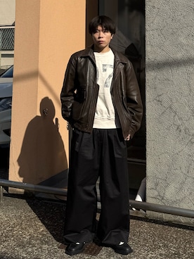 junさん（メンズ・171cm）の冬コーディネート