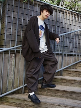 「PUBLUX（パブリュクス）のアイテム」を使った、junさん（メンズ・171cm）の冬コーディネート