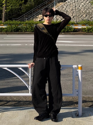 「NVRFRGT（ネヴァーフォーゲット）のDOUBLE LAYERED LONG SLEEVE T-SHIRT（Tシャツ/カットソー）」を使った、junさん（メンズ・170cm）の秋コーディネート