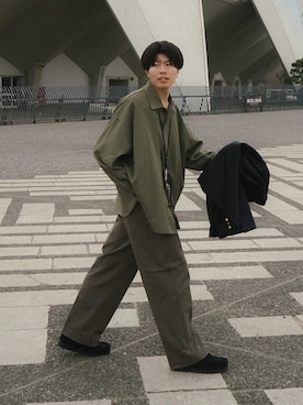 「いまどきジャケット写真」｜「アイテム（その他シューズ）」を使った、junさん（メンズ・171cm）の春コーディネート