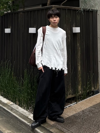「KHOKI(コッキ)の【KHOKI/コッキ】26fw-p-13 3D cutting sweat pants(スウェットパンツ)」を使った、junさん(メンズ・170cm)の秋コーディネート