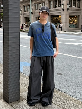 「アイテム（バッグ）」を使った、junさん（メンズ・170cm）の夏コーディネート