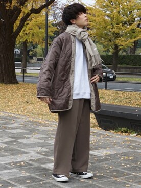 「remer（リメール）のアイテム（ジャケット/アウター）」を使った、junさん（メンズ・171cm）の秋コーディネート