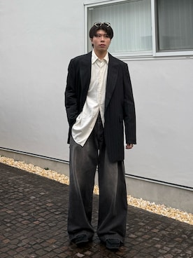 「miu miu（ミュウミュウ）のアイテム」を使った、junさん（メンズ・171cm）の冬コーディネート