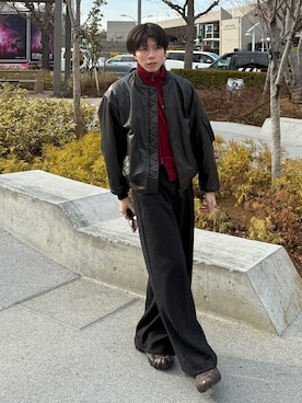 junさん（メンズ・171cm）の冬コーディネート