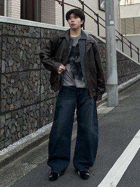 「MASU（エムエーエスユー）のアイテム」を使った、junさん（メンズ・170cm）の春コーディネート