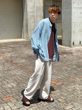 「Happy John（ハッピージョン）のアイテム」を使った、junさん（メンズ・171cm）の夏コーディネート