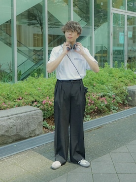 「ADAMASTE（アダマスト）のアイテム（パンツ）」を使った、junさん（メンズ・171cm）の夏コーディネート