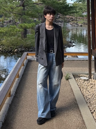「TANAKA(タナカ)の【TANAKA/タナカ】BOY JEAN TROUSERS(デニムパンツ)」を使った、junさん(メンズ・170cm)の秋コーディネート