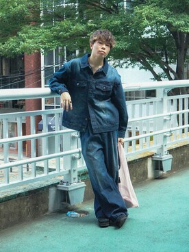 「epnok（エプノック）のアイテム（ジャケット/アウター）」を使った、junさん（メンズ・171cm）の秋コーディネート