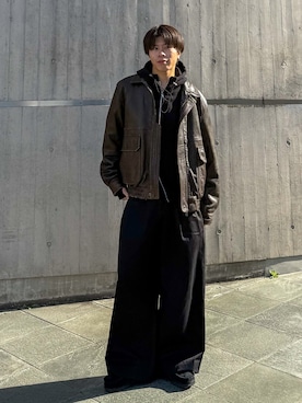 「アイテム（ブルゾン）」を使った、junさん（メンズ・171cm）の冬コーディネート