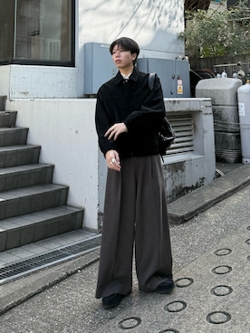 「アイテム（モカシン/デッキシューズ）」を使った、junさん（メンズ・171cm）の秋コーディネート