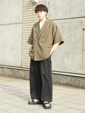 「アイテム（その他トップス）」を使った、junさん（メンズ・171cm）の夏コーディネート