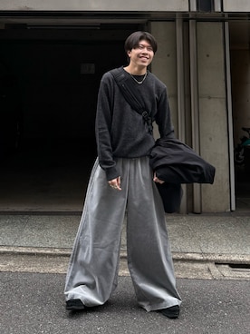 「アイテム（モカシン/デッキシューズ）」を使った、junさん（メンズ・171cm）の秋コーディネート