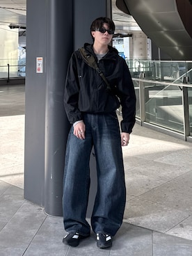 「adidas（アディダス）のアイテム（ジャケット/アウター）」を使った、junさん（メンズ・170cm）の春コーディネート