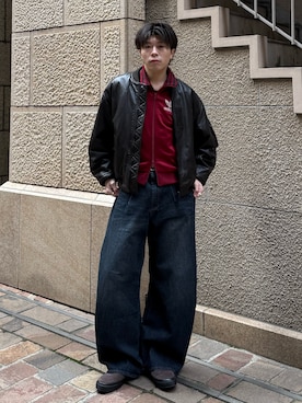 junさん（メンズ・171cm）の冬コーディネート